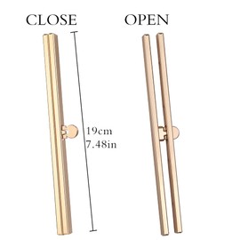 BUTUZE Practical 6 Pieces Clasp Lock Packs - 7.48Inch Metal Purse Frame Kiss Clasp Lock with Comfortable Grip- Bag Supplies for Purse Making/Bag Making/Leather Craft DIY