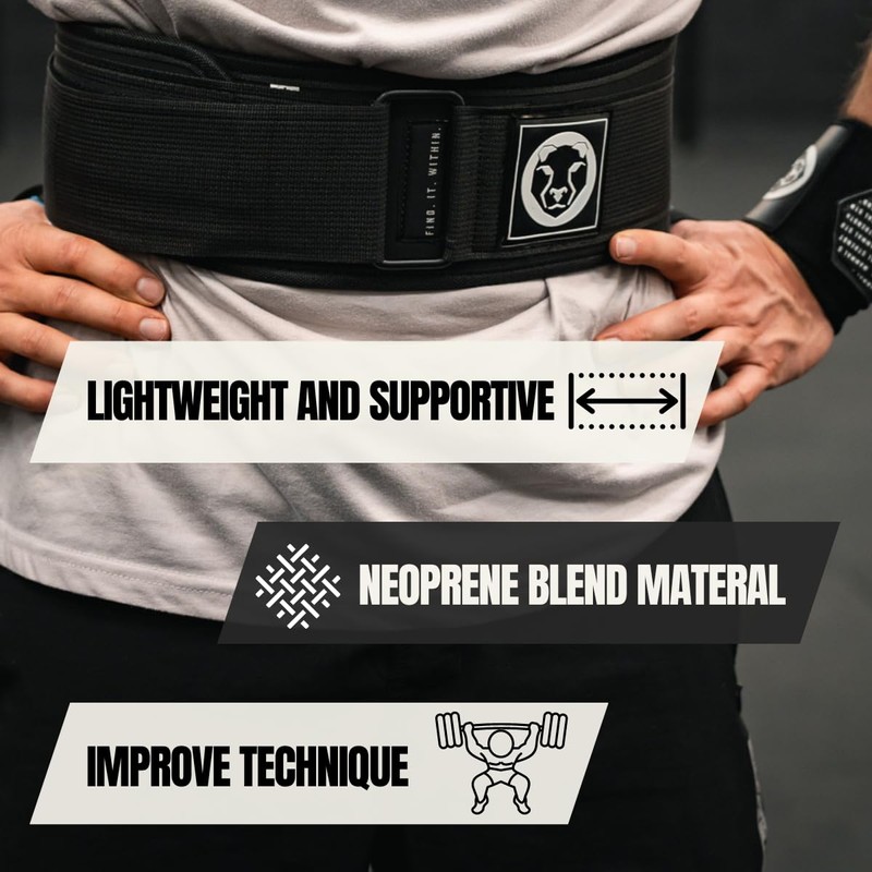 Mammal Strength Weight Lifting Belt, Comfortable Back Support, 5-Inch Gym