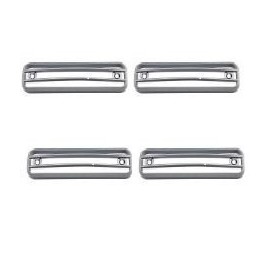 Chrome Side Marker Lamp Blinker Light Bezel Cover Trim Guard Compatible with Hummer H2 2003, 2004, 2005, 2006, 2007, 2008, 2009 4 PCS