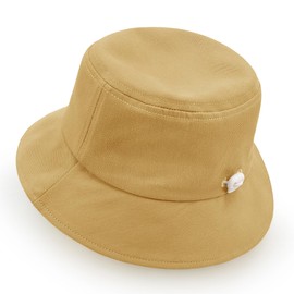 Jastore Kids Sun Hat Bucket Hat for Girls Boys Summer Sun Protection Cotton Unisex Beach Cap (US, Age, 3 Years, 6 Years, Camel)