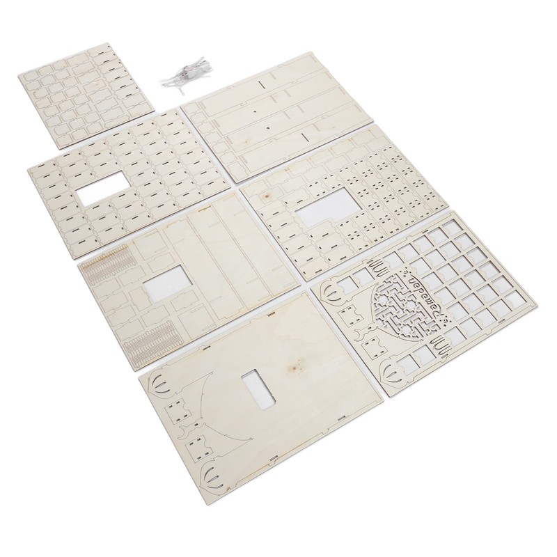 Wooden Ramadan Calendar 30 Storage Drawers LED Light Decorative DIY