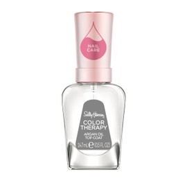 Sally Hansen Color Therapy Top Coat | Argan Oil, Long Lasting, Healthy Nails, Nail Strengthener, Clear