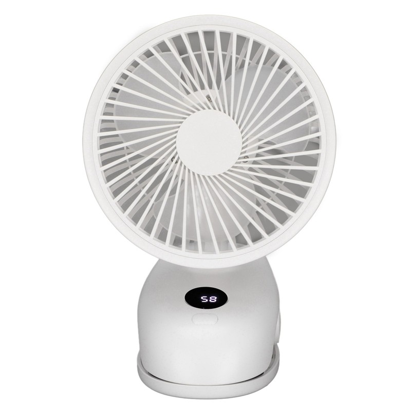 USB Desk Clip On Fan Intelligent Digital Display 3 Blades