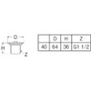 SANEI H21-40 Bath Stopper with Rubber Stopper Screw 40