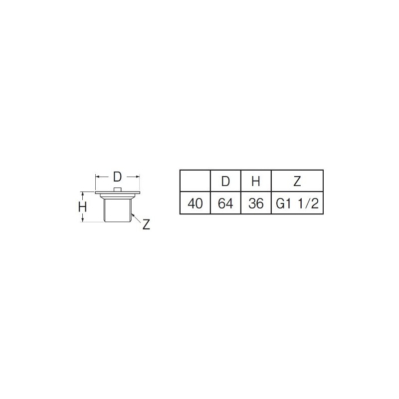 SANEI H21-40 Bath Stopper with Rubber Stopper Screw 40
