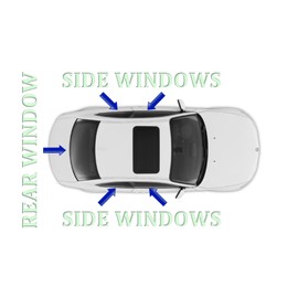 Window Tinting Kit (30% Shade Color) for 2017-2018 Mazda Miata Coupe, Include All The Side Windows and Rear Windshield