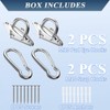 OHIYO 2PCS M10 Stainless Steel Pad Eye Hooks+2PCS 10MM Snap