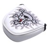 PLUSKER Skull Golf Mallet Putter Cover Magnetic Closure Creative White
