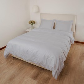 Peru Pima, Duvet Cover Set with 3 Pieces, 415 Thread Count, Percale, 100% Peruvian Pima Cotton, Premium and Breathable with Hidden Zip Closure, King/Cal King Size, Slate Color