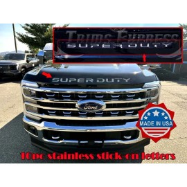 Trims Express 2023-25 Ford Super Duty F-250 Letter Front Hood Cover Accent Trim Insert StickOn
