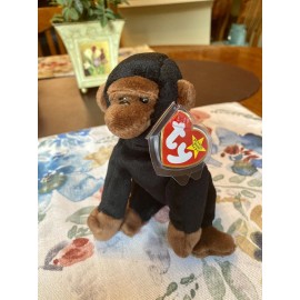 Ty CONGO the Gorilla Beanie Baby - MINT with MINT TAGS, PVC Pellets