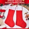 2 Packs 96.5 cm Jumbo Felt Christmas Stockings Party Decoration,Giant
