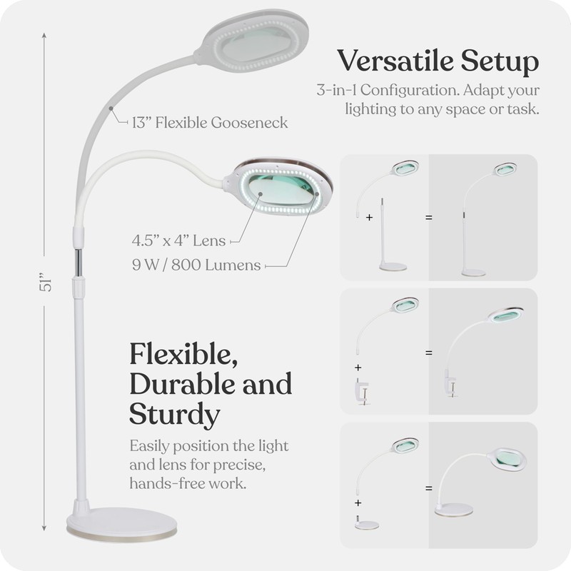 Brightech LightView Pro Magnifying LED Desk Lamp with Light, Hobbies
