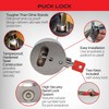 Equipment Lock Puck Lock - Stainless Steel, Multi-Use Uncuttable Lock