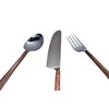 Bold & Divine Ridge Copper Designed 4pcs Flatware Cutlery Set