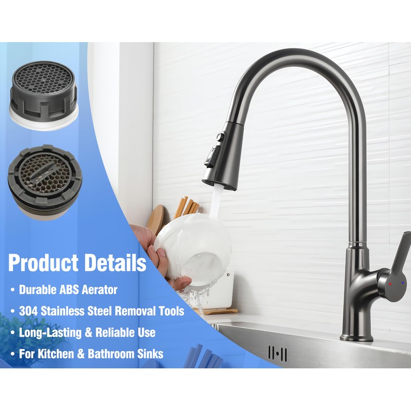 Faucet Aerator Kit for Kitchen & Bathroom – 32PCS (Internal