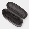 MUJI 02869076 Nylon Pouch with Handle, Thin, Black, Approx. 4.9