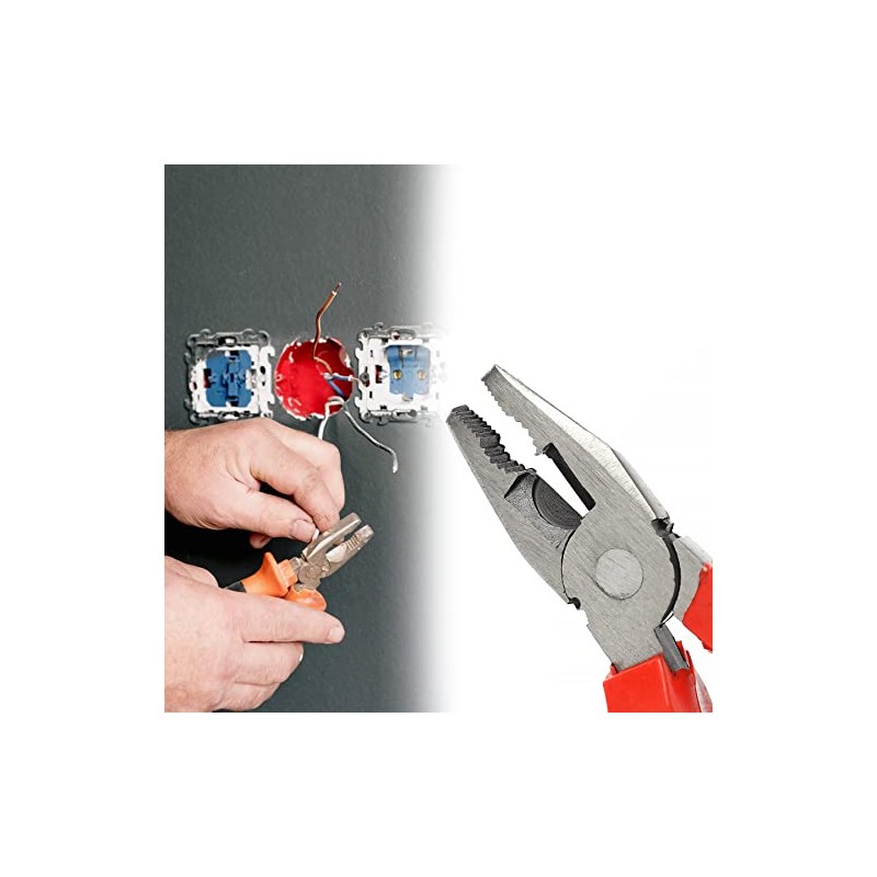 Retoo 3-Piece Pliers Set with Side Cutters, Combination Pliers and