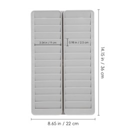 SHINEOFI 28-Slot Attendance Card Holder Rack Wall Mounted Storage for ID/IC Cards VIP Hotel Room Keys Sturdy Vertical Organizer for Offices and Schools