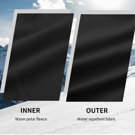 Fjquamitix Fleece Lined Ski Mask Balaclava for Women Men, Winter Thermal Windproof Face Mask Neck Warm for Skiing Cycling Skating Outdoor Sports Black