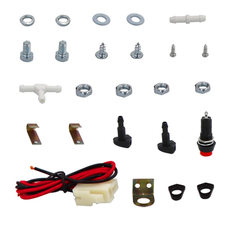 VQRTKS Windshield Washer kit, 12V Universal Car Windshield Washer Pump