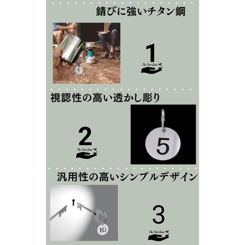 TheFirstGrain Locker Keyband, Number Tag, Cloak Bill, Key Tag, Key