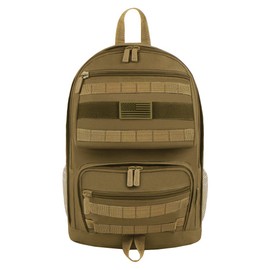 East West U.S.A RT509 Tactical Molle Sport Military Assault Rucksacks Hiking Trekking Bag, Tan