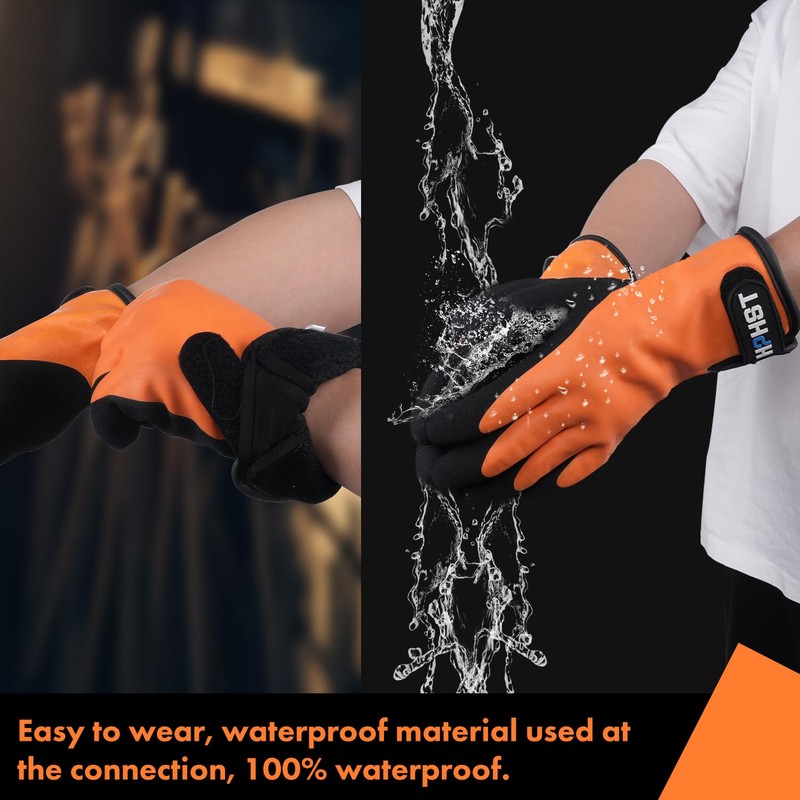 HPHST Work Gloves Winter Waterproof Thermal Warm Winter Gloves Assembly