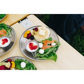 Snow Peak Stainless Steel Tableware Plate L, Silver (TW-034K)