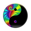 2X Sticker Set - Tie Dye Yin Yang - for