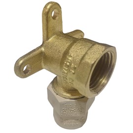 25 Pieces 1/2" Female NPT x 1/2" CPVC Drop Ear Elbow, Brass, 25 Packs
