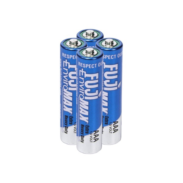 Fuji Enviromax 3400BP4 EnviroMax AAA Extra Heavy-Duty Batteries (4 pk), Blue, Standard