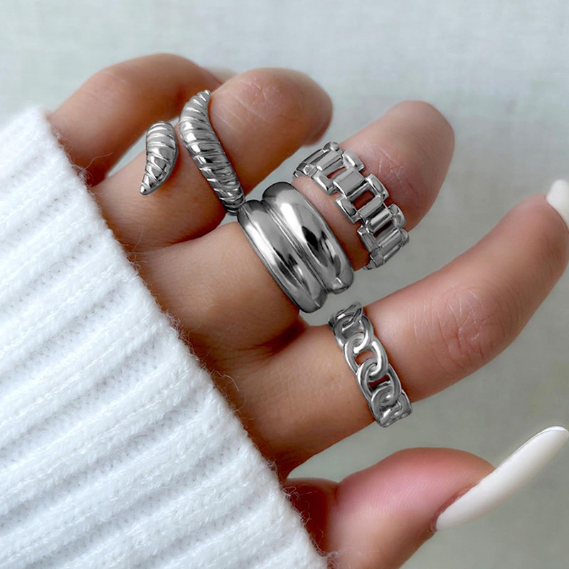 Stack Knuckle Rings Set,8 Pieces Stacking Rings Gold Silver For