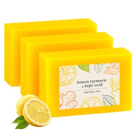 Scentric Glow Turmeric Kojic Soap, 3PCS Natural Handmade Soap for Face and Body, Smooth Skin, Deep Cleansing for Men & Women