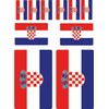 Set of 10 Flag Stickers Croatia Car Sticker Offset Print Blue