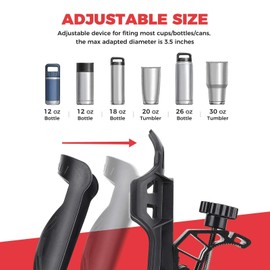 KEMIMOTO ATV Cup Holder, Upgraded Motorcycle Drink Holder Water Speaker Mount with 0.6”-1.56” Metal Clamp for All Terrain Vehicles Vehicle Bike Boat Stroller Walker Wheelchair Scooter Golf Cart