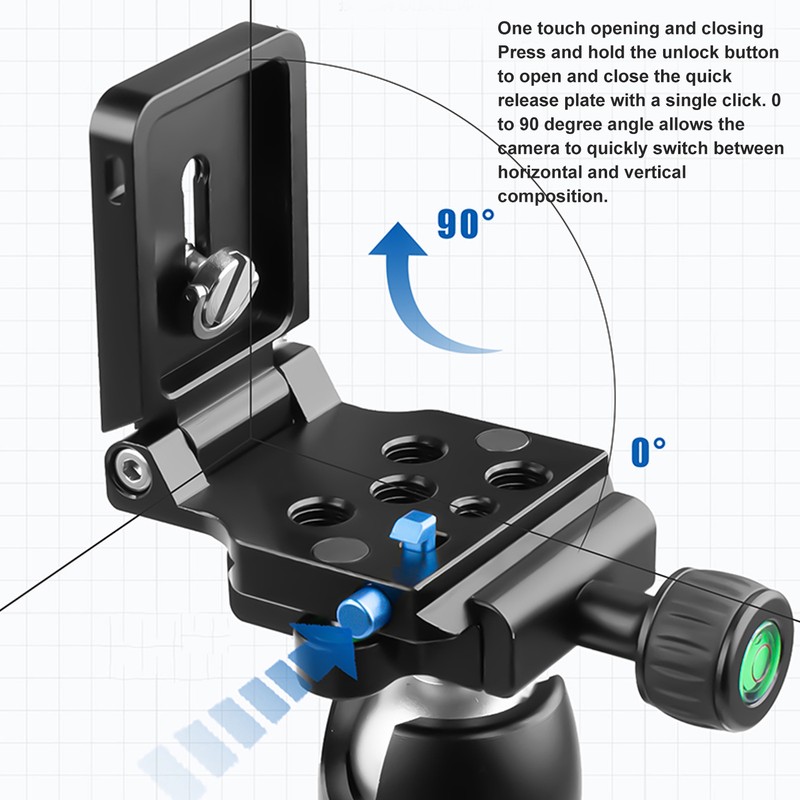 Foldable Camera L Bracket Vertical Horizontal Switching Tripod Quick Release