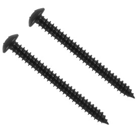 20 Stück M5 x 50mm Selbstschneidende Holzschrauben aus Kohlenstoffstahl mit Rundkopf, Schwarz Zink Plattiert, Ideal für Möbel- und Heimwerkerprojekte