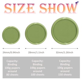 ITSYHPRO 100PCS Discbound Notebook Accessories Expansion Planner Discs Binder Rings Loose-Leaf Plastic Book Binding Disc(Light Green,0.9"/24 mm)