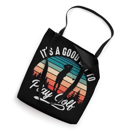 Swinging at Sunset: A Good Day to Play Golf, Golfer Gift Tote Bag