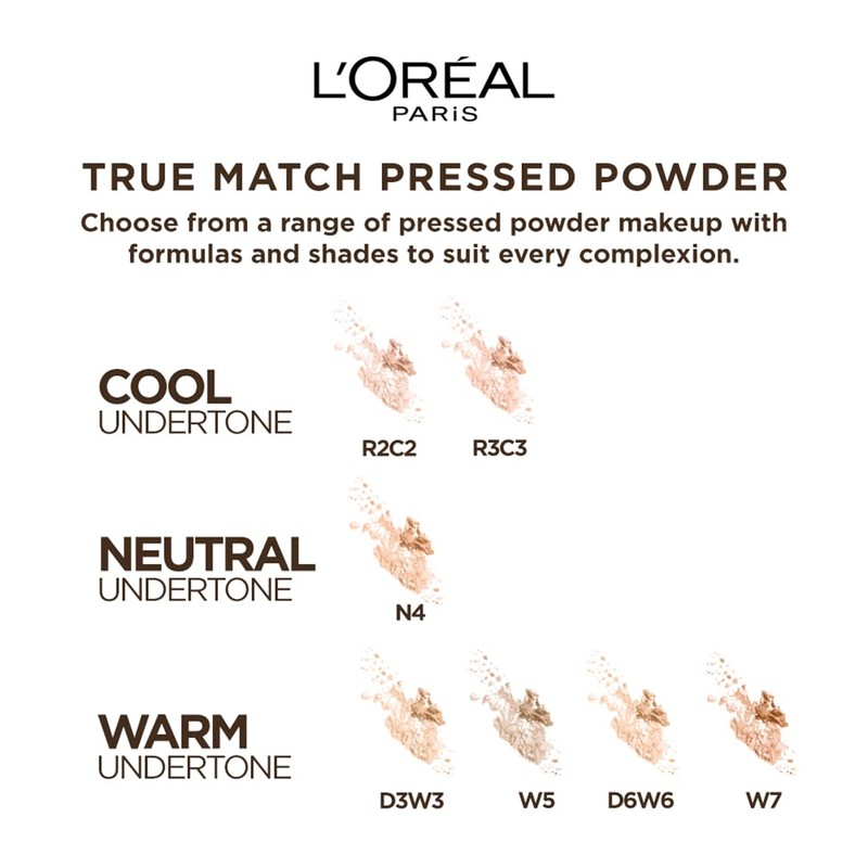L'Oréal Paris True Match Powder, Rose Beige, 9 g, Number