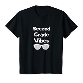 Kids Second Grade Vibes Back To School Sunglasses Kid's First Day T-Shirt