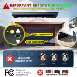 2 for 893LM 953ESTD LiftMaster Chamberlain Garage Door Opener Remote for Yellow Learn Button Security+ 2.0 myQ 3-Year-Warranty