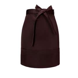 Waist Apron with Pockets for Men Women, Adjustable Short Half Apron, Kitchen Cooking Chef Apron, Waiter Waitress Apron, Catering Serving Working Aprons for Restaurant Cafe Bar Gardening (Brown)