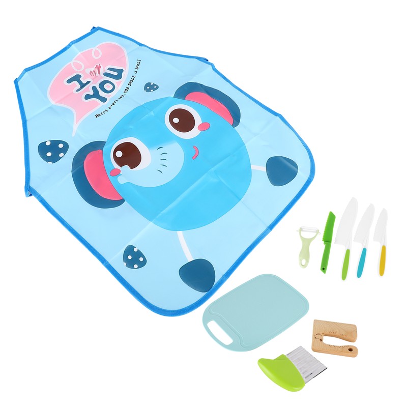 Kids Baking Knife Set Paring Knife Cutting Board Potato Chipper
