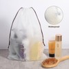 Drawstring Shoe Bag, White, shoe bag