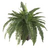 Nearly Natural Boston Fern with Wicker Basket Artificial Plant