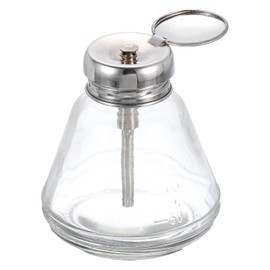 sourcing map Solvent Alcohol Dispensers 180ml(6.1oz) Conical Push Down Liquid Dispenser Pump Bottle Sprinkler Head with Copper Tube and Copper Core for Alcohol Solution