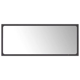 Udorich Enhance Bathroom Aesthetics with Stylish Gray Wall Mirror, Durable Engineered Wood, Easy to Clean, 35.4" x 0.6" x 14.6"