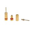 Monoprice 9438 Gold Plated Speaker Pin Plugs - 5 Pairs